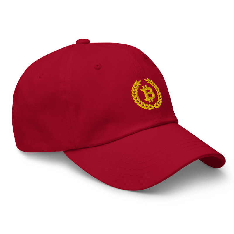 Bitcoin Laurel Leaves Logo Baseball Cap