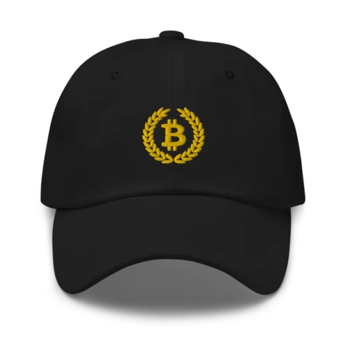 Bitcoin Laurel Leaves Logo Baseball Cap