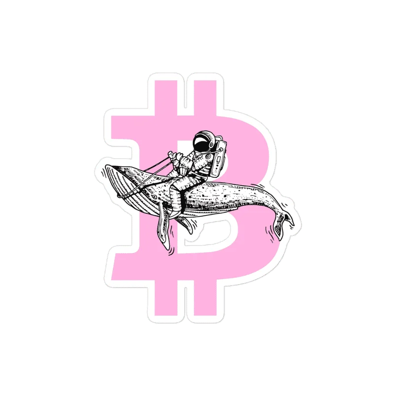 Bitcoin x Astronaut Flying Whale Sticker