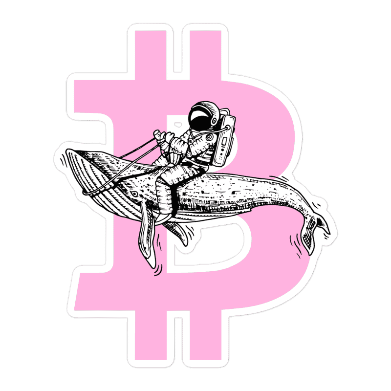 Bitcoin x Astronaut Flying Whale Sticker