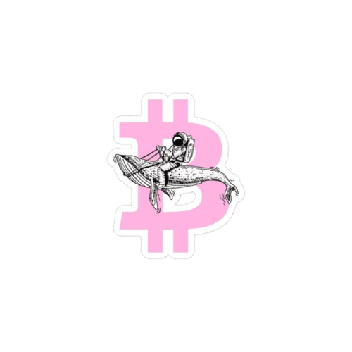 Bitcoin x Astronaut Flying Whale Sticker