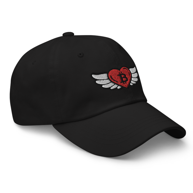 classic dad hat black right front 628141ad130ef - Bitcoin Heart x Angel Wings Baseball Cap