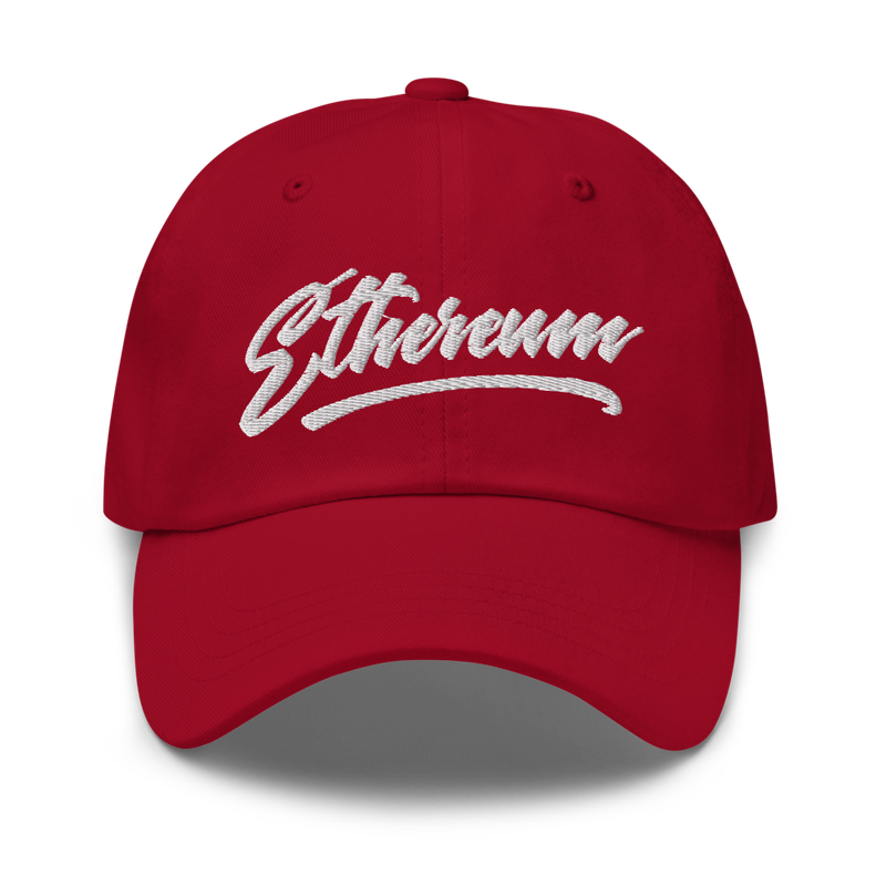 classic dad hat cranberry front 6281246bb8749 - Ethereum Baseball Cap