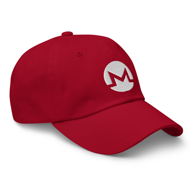 classic dad hat cranberry right front 62812c44e40a5 - Monero 3D Logo Baseball Cap