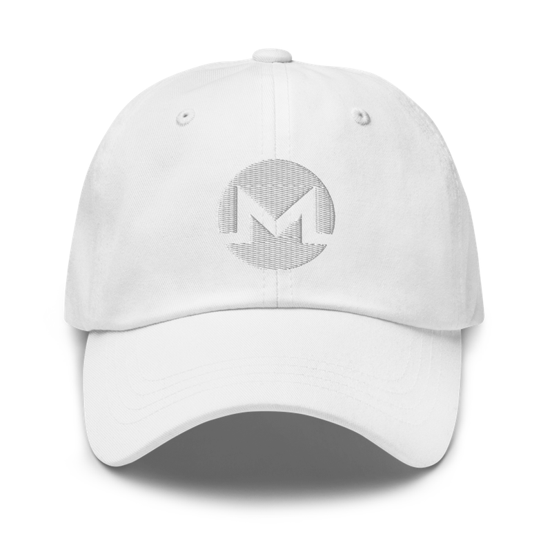 classic dad hat white front 62812c44e4266 - Monero 3D Logo Baseball Cap
