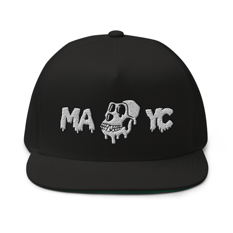 flat bill cap black front 627c1e5d0eb12 - MAYC x Mutant Ape Snapback Hat