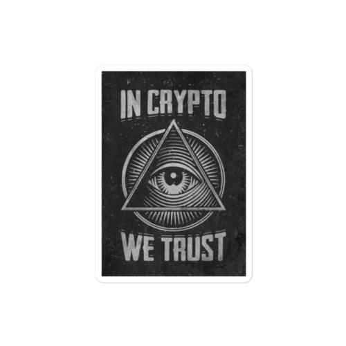 In Crypto We Trust Sticker