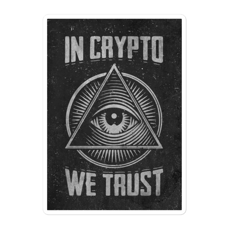 In Crypto We Trust Sticker