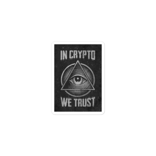 In Crypto We Trust Sticker