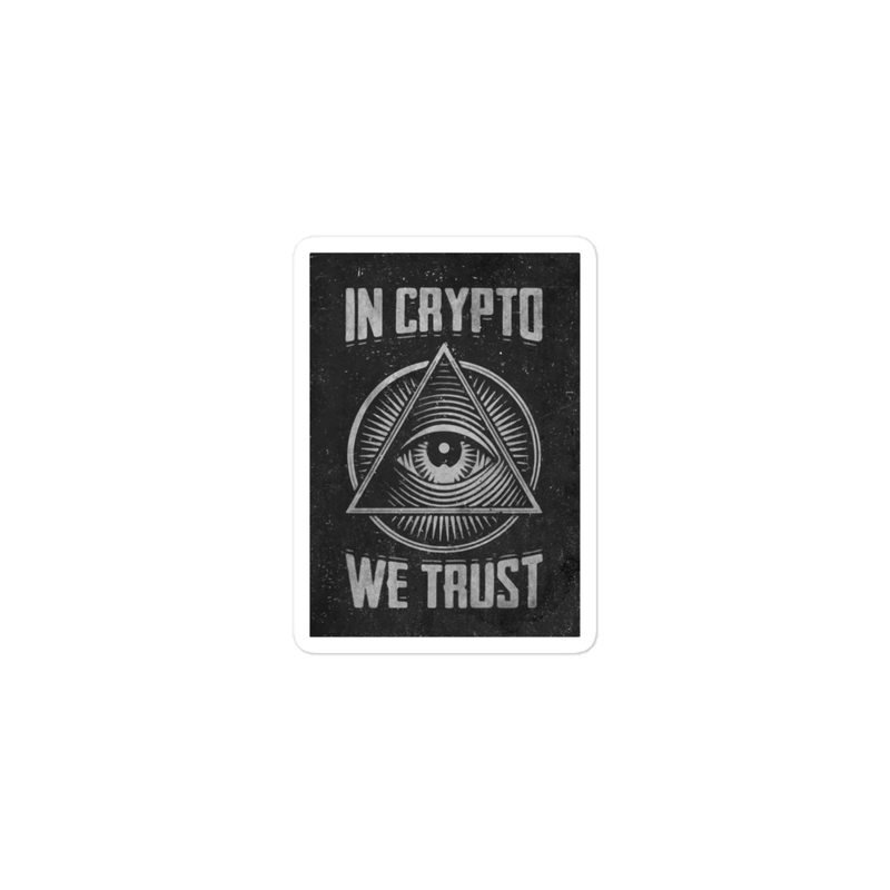 In Crypto We Trust Sticker