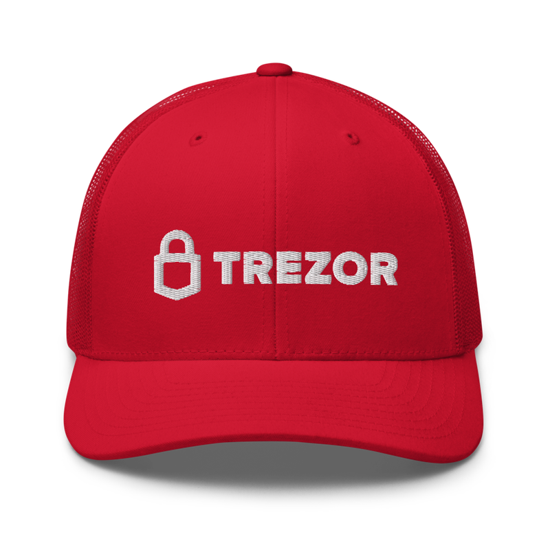 retro trucker hat red front 627d627962faf - Trezor Trucker Cap