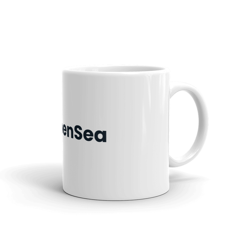 white glossy mug 11oz handle on right 6276b7e6ab01e - OpenSea Logo Mug