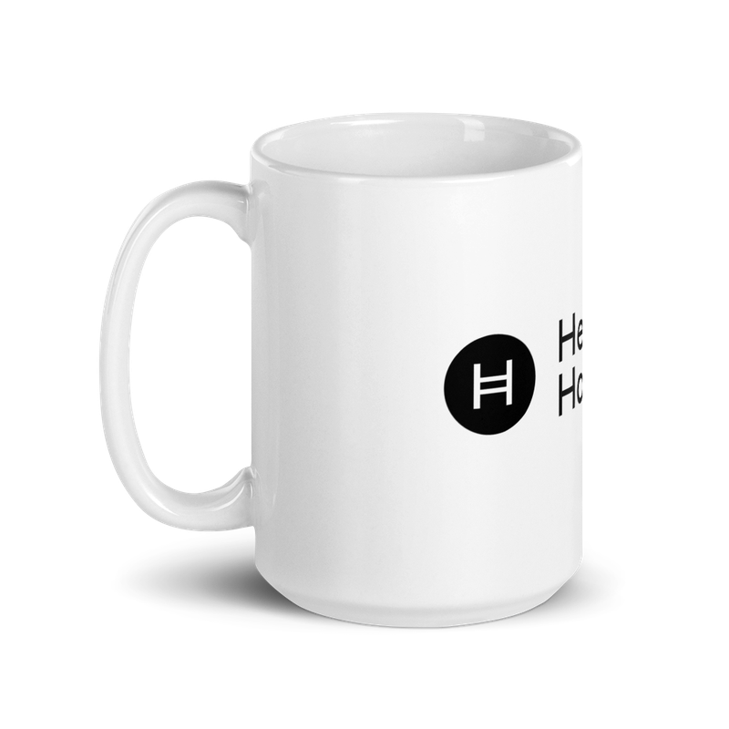 white glossy mug 15oz handle on left 628764a746b97 - Hedera Hashgraph Mug