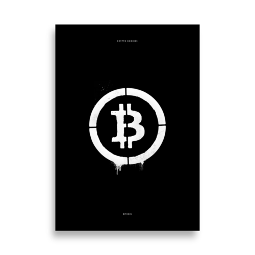 Bitcoin Graffiti Stencil Poster