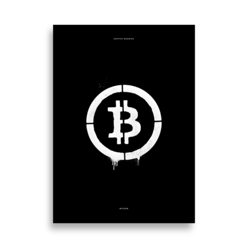 Bitcoin Graffiti Stencil Poster