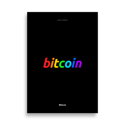 Bitcoin Rainbow Logo Poster