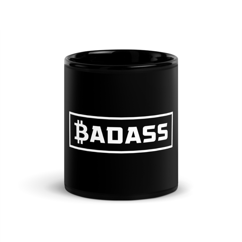 Bitcoin Badass Black Glossy Mug