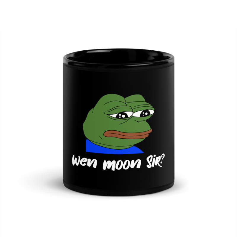 Wen Moon Sir? Black Glossy Mug
