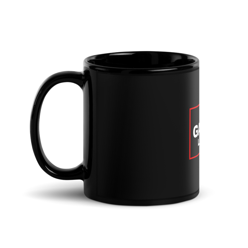 black glossy mug black 11oz handle on left 62ba1f7fb9631 - Make Gas Fees Low Again Black Glossy Mug