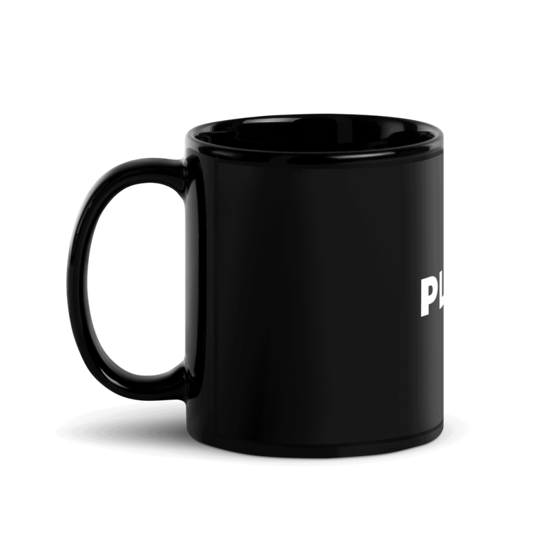black glossy mug black 11oz handle on left 62ba294b7e504 - Bitcoin: Plan B Black Glossy Mug