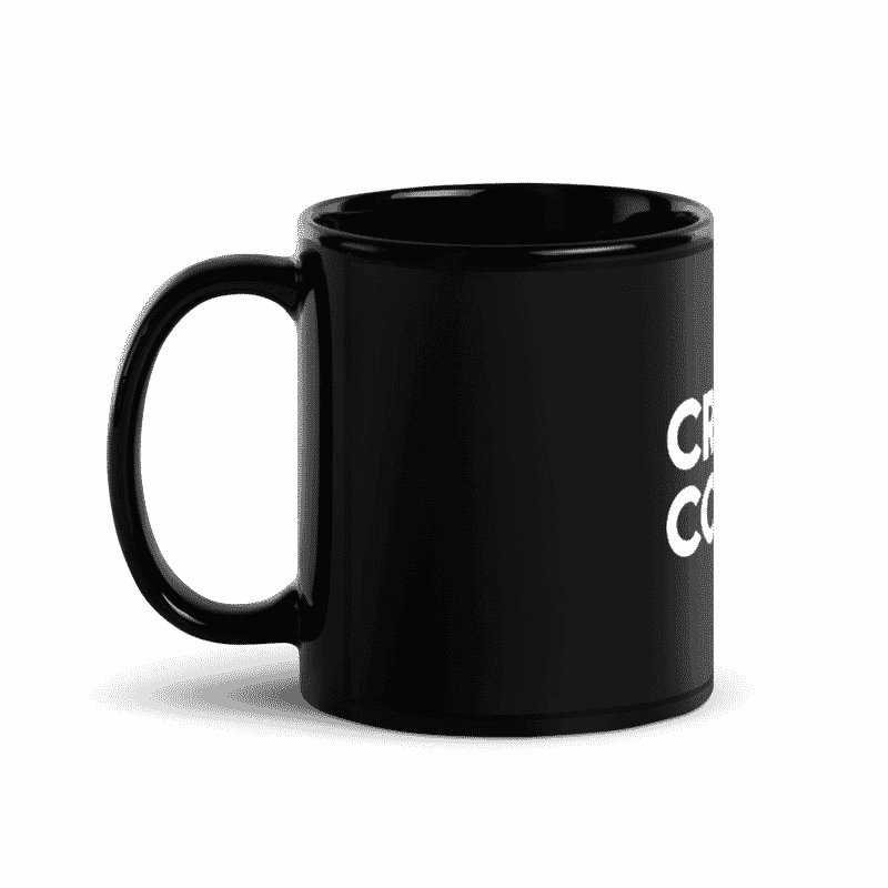 black glossy mug black 11oz handle on left 62ba308459445 - Crypto & Cocaine Black Glossy Mug