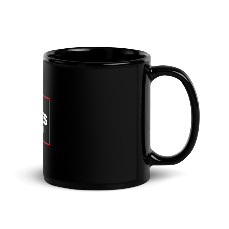black glossy mug black 11oz handle on right 62ba1f7fb96e6 - Make Gas Fees Low Again Black Glossy Mug