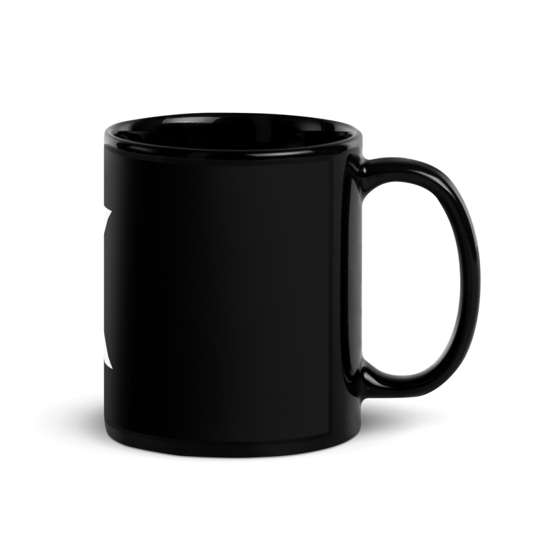 black glossy mug black 11oz handle on right 62ba2bca23015 - XRP White Logo Black Glossy Mug