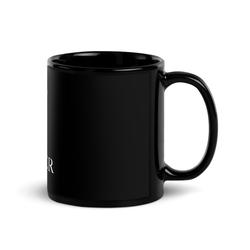 black glossy mug black 11oz handle on right 62ba2e9b157cc - HODLER Black Glossy Mug