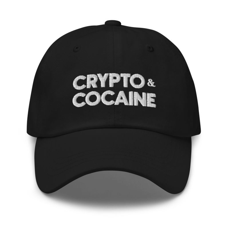 classic dad hat black front 62b48af795788 - Crypto & Cocaine Baseball Cap