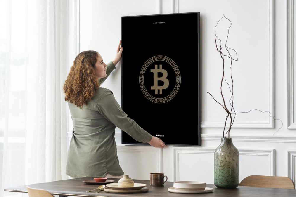 crypto goodies framed bitcoin fashion poster - Cryptocurrency Art & Wall Décor