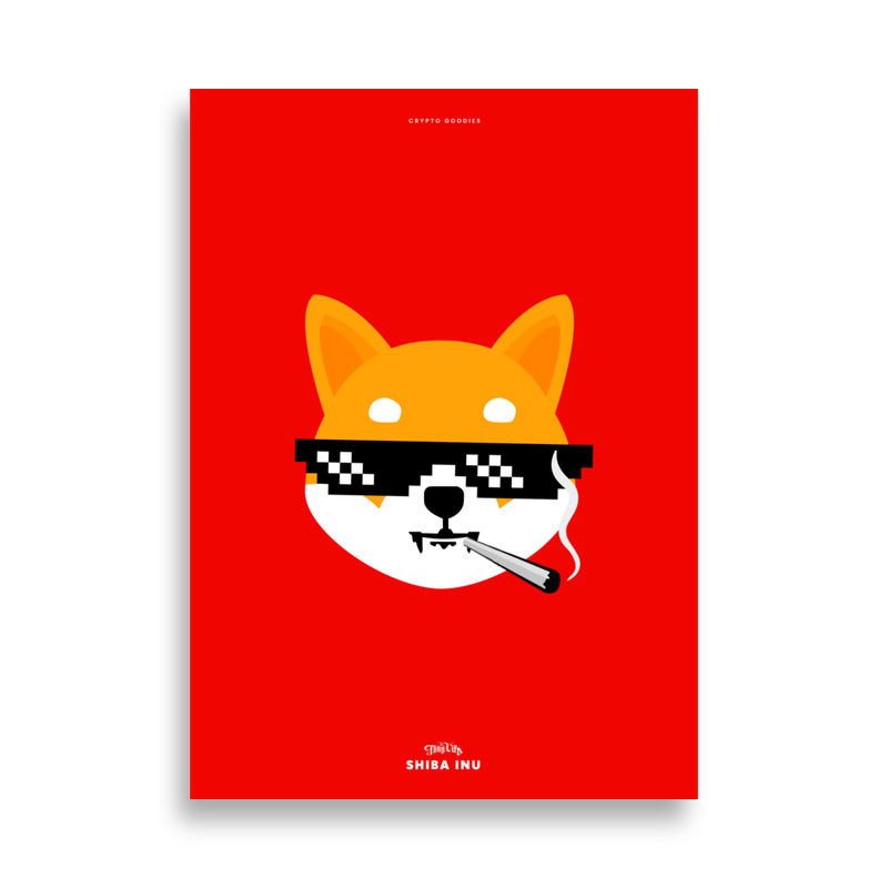 enhanced matte paper poster cm 50x70 cm front 62a359b630b7c - Shiba Inu Thug Life Poster