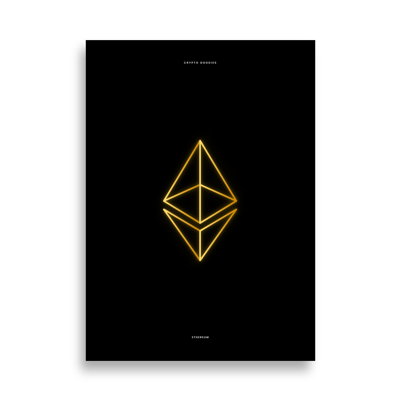 Ethereum Gold Logo Poster