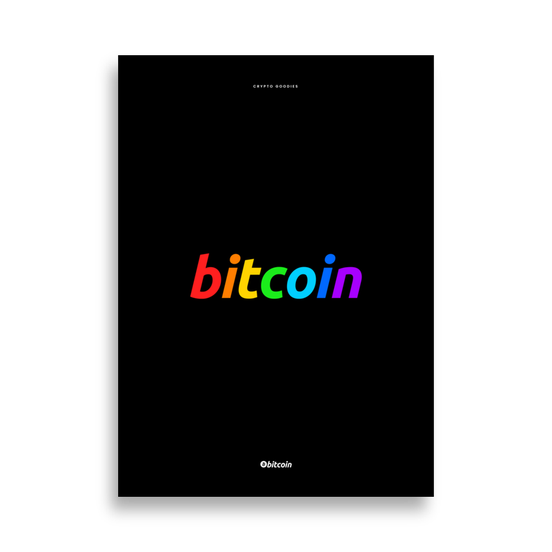 enhanced matte paper poster cm 50x70 cm front 62a3a01985830 - Bitcoin Rainbow Logo Poster