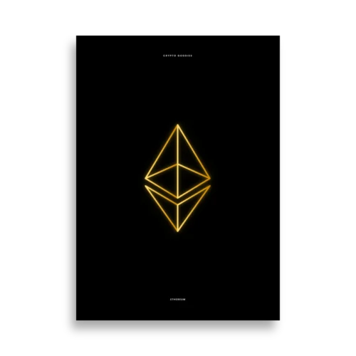 Ethereum Gold Logo Poster