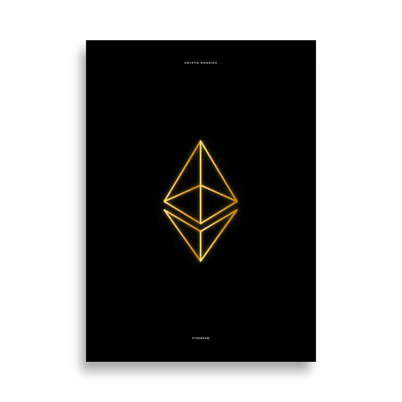 Ethereum Gold Logo Poster