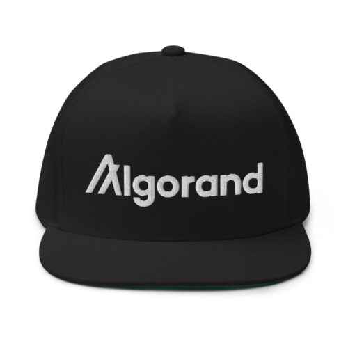 flat bill cap black front 62b48c16b9df9 - Algorand Flat Bill Cap