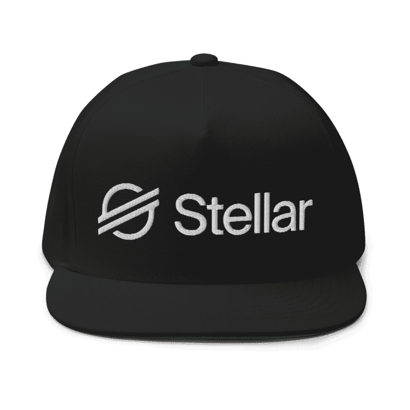 flat bill cap black front 62ba0fc8948b4 - Stellar Lumens XLM Snapback Hat