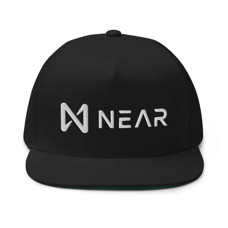 flat bill cap black front 62ba1b8cc5608 - NEAR Snapback Hat