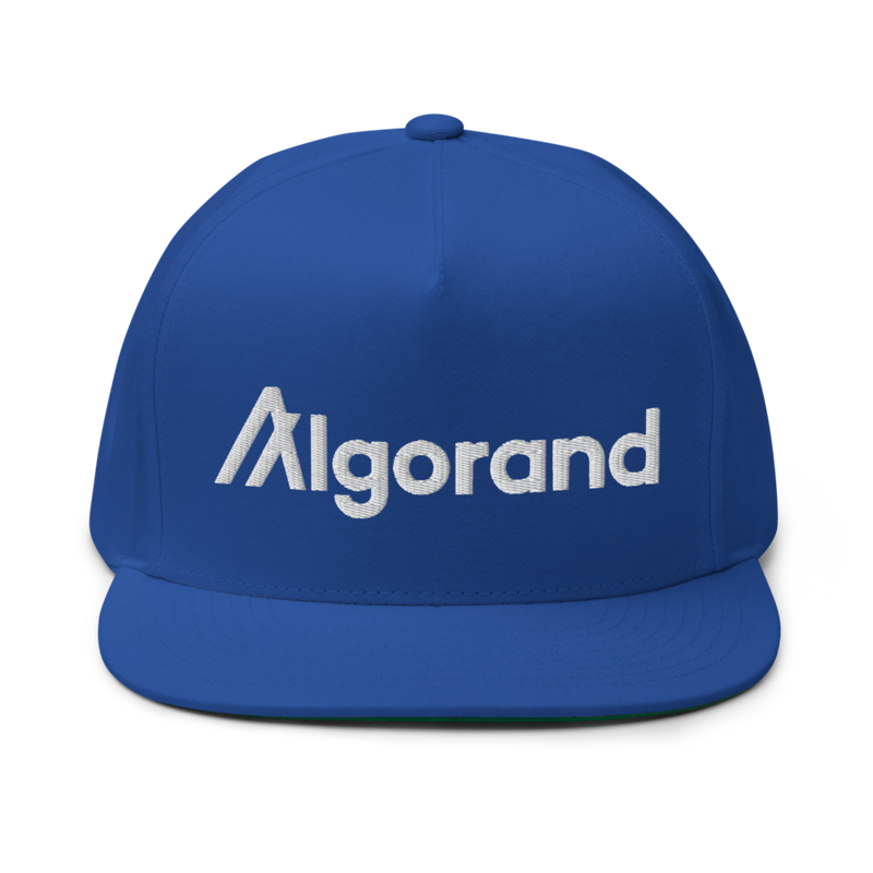flat bill cap royal blue front 62b48c16ba9c0 - Algorand Flat Bill Cap