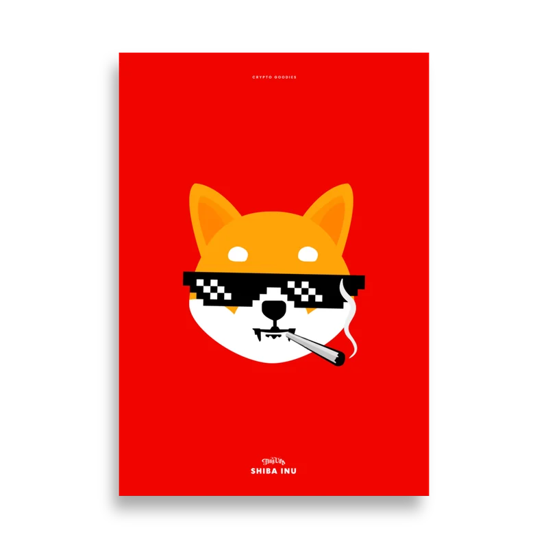 Shiba Inu Thug Life Poster