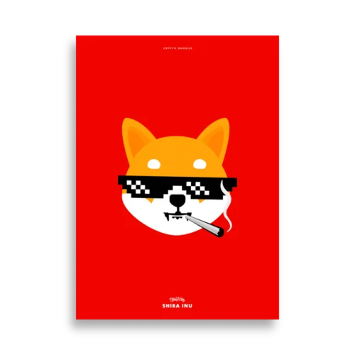 Shiba Inu Thug Life Poster