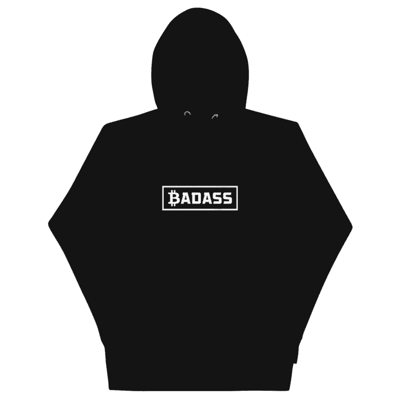 unisex premium hoodie black front 62a241d5765a5 - Bitcoin x Badass Hoodie