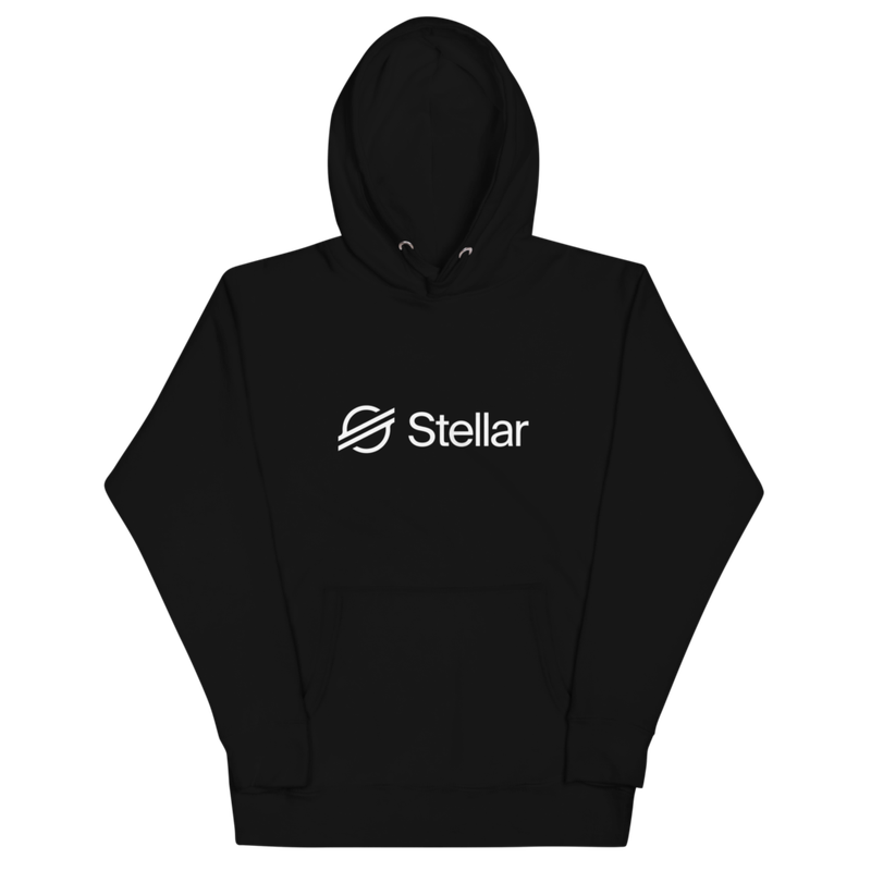 unisex premium hoodie black front 62ba0e8abacf4 - Stellar Lumens XLM Hoodie