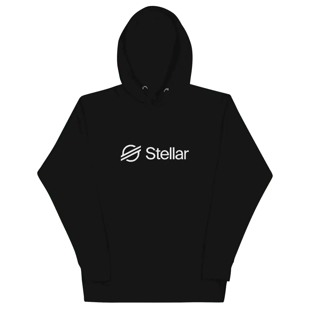 unisex premium hoodie black front 62ba0e8abacf4 - Stellar Lumens XLM Hoodie