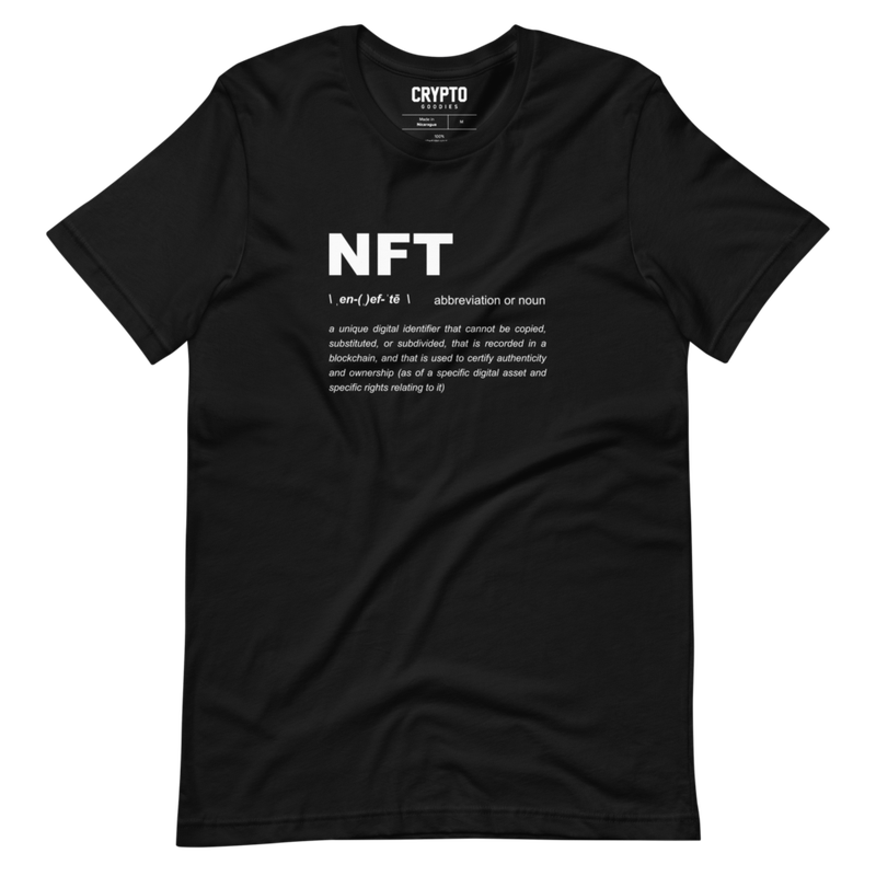 unisex staple t shirt black front 62b04f39be164 - NFT (Non-Fungible Token) Definition T-Shirt