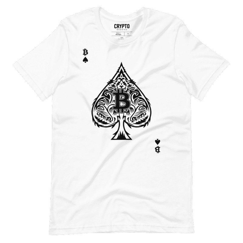 unisex staple t shirt white front 62a0f5b16cd89 - Bitcoin x Ace of Spades T-Shirt