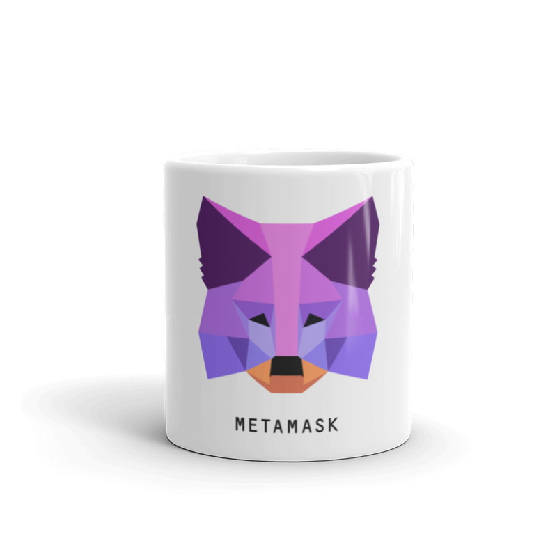 white glossy mug 11oz front view 62a0b227649f4 - MetaMask Purple Fox Mug