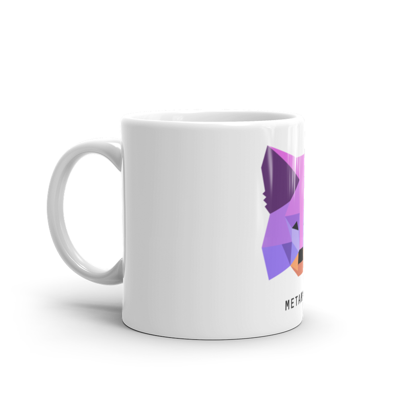 white glossy mug 11oz handle on left 62a0b22764ad1 - MetaMask Purple Fox Mug