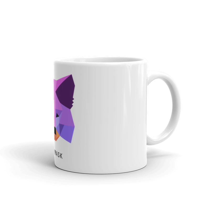 white glossy mug 11oz handle on right 62a0b22764a7a - MetaMask Purple Fox Mug