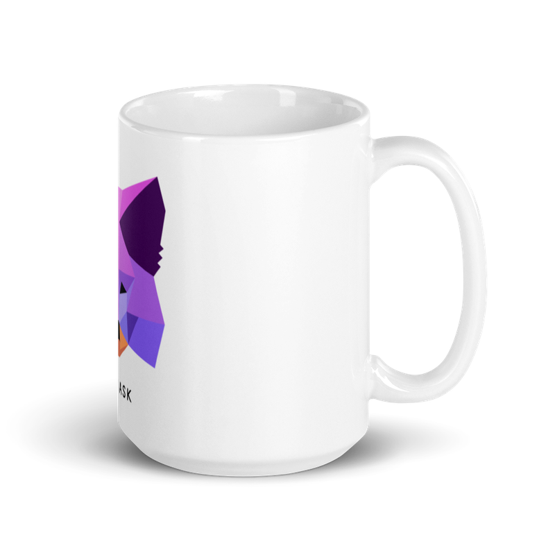 white glossy mug 15oz handle on right 62a0b22764b42 - MetaMask Purple Fox Mug